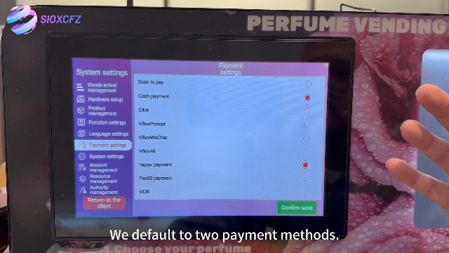 Image of Perfume Vending Machine, Wall Mounted Perfume Sprays Fragrance Dispenser with 10 Channels and Touch Screen, Coin Operated and Credit Card Payments, Suitable for Hotels, Malls, Bars