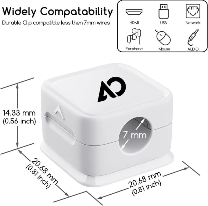 Miniatura 5 de Organizador de cables, clips magnéticos de alta calidad para escritorio, gestión de cables adhesivos debajo del escritorio, accesorios esenciales de