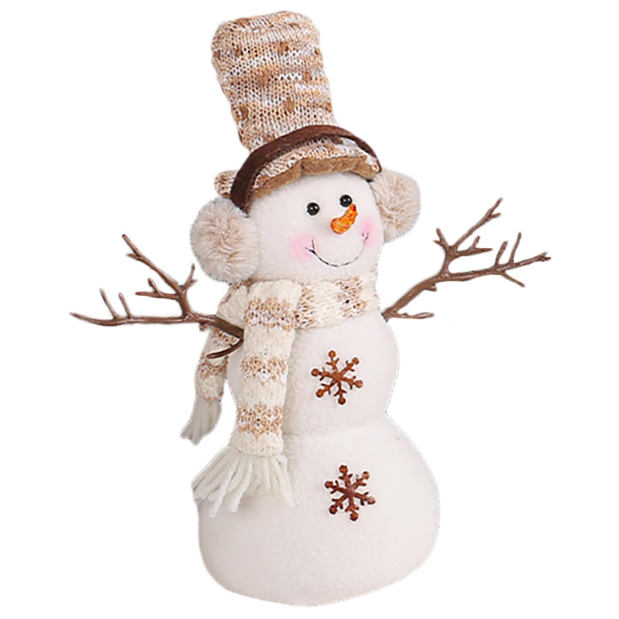 Didiseaon 2 Pezzi Bambola Pupazzo di Neve con Cappello Natalizio Albero Natale Christmas Tree Mini Albero di Natale da Tavolo la Finestra di aggrappa Decorazione Natalizia