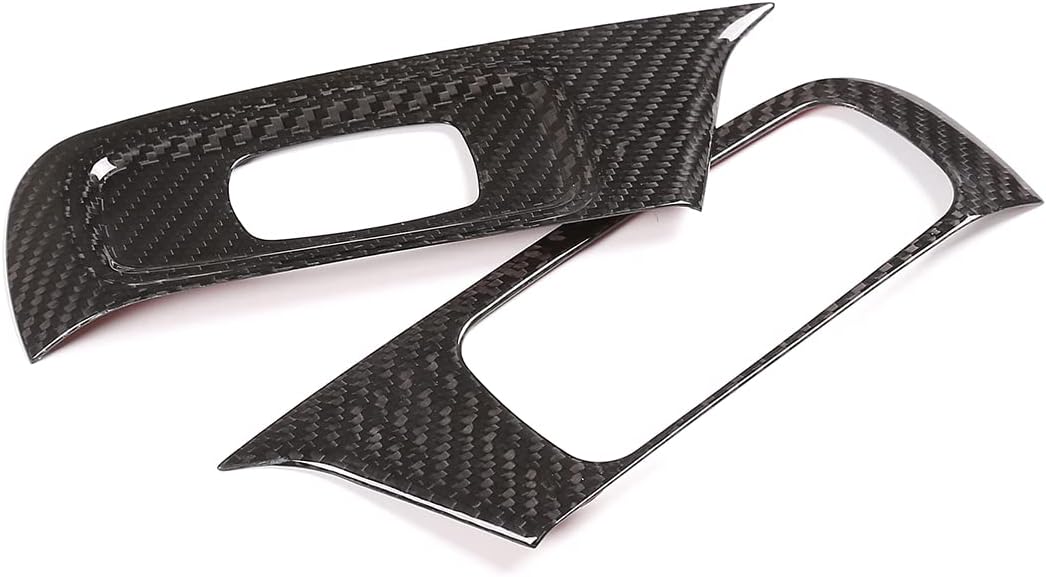 Fit for Porsche 911 718 LHD 2013-2021 Real Carbon Fiber Interior Accessories Car Door Window Control Switch Panel Decorative Protective Frame Cover (Carbon Fiber, Carbon Fiber Black)