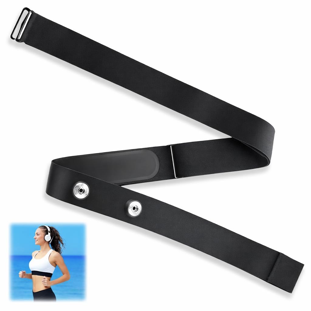 Cinturón Cardio Ajustable 70–105 cm para Sensor de Frecuencia Cardíaca, Compatible Banda Torácica de Repuesto para Deporte, Fitness, Correr y Ciclismo, Cómodo y Antisudor