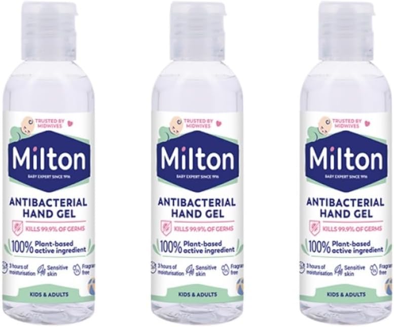 Bundle of 3 Milton Antibacterial Hand Sanitiser Gel 100 ml 3 pack