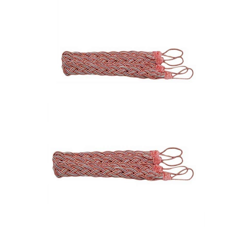 Dada Pink Curtain Rope Tiebacks Curtain Tieback Holdback Curtain Tie Back Clips Holder Window Decorative Holdbacks,2 Pairs (Pink)