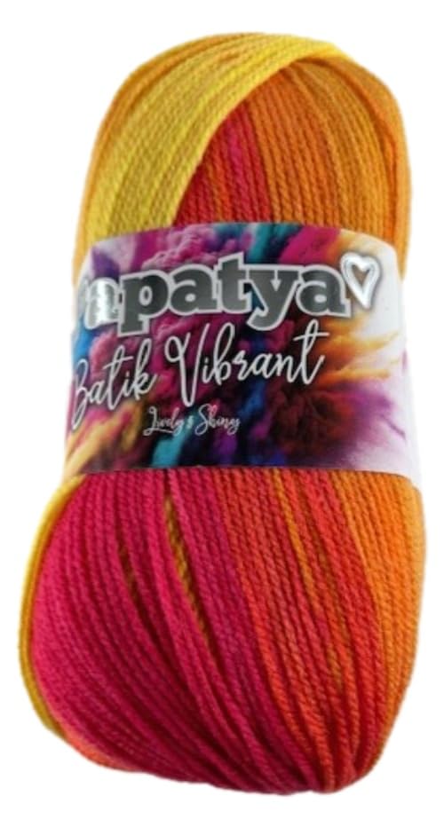 Rainbow Papatya Batik Vibrant Double Knitting 100g Ball (1, 12V)