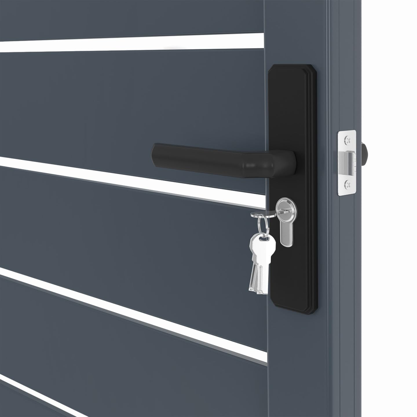 IDMarket - Portillon 100x160 cm en aluminium ajouré gris anthracite