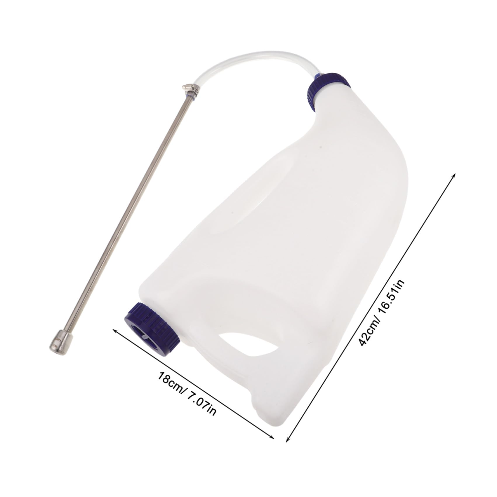 CALLARON Alimentador por Sonda Esofágica para Terneros de 4l, Biberón Portátil de Plástico Blanco para Absorción de Nutrientes en Alimentación de Ovejas y Cabras