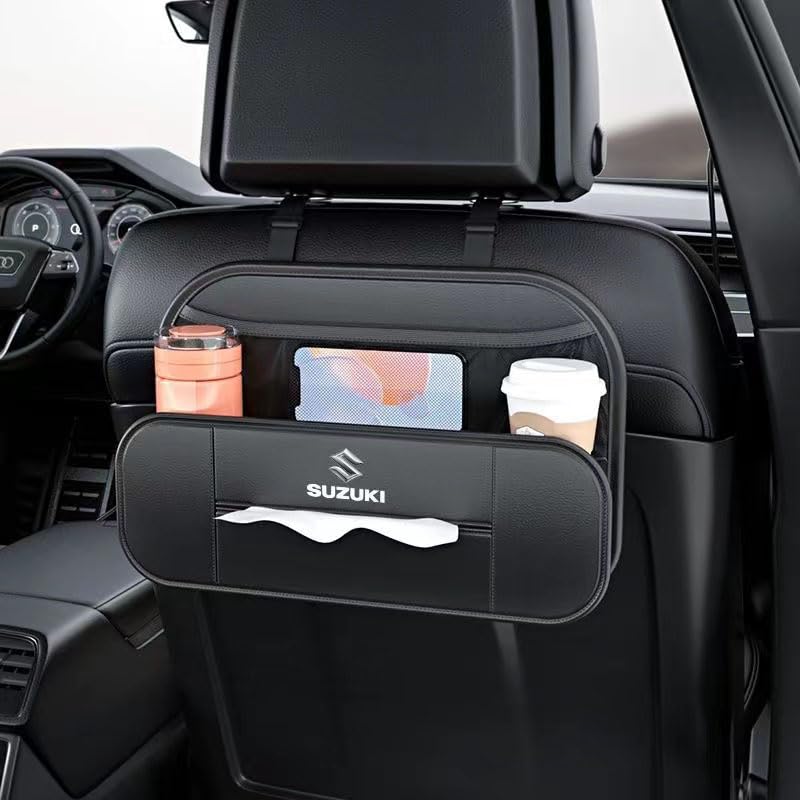 Auto Stoel Organizer voor Suzuki SX4 S-Cross 2006-2014, Autoorganisator Seat Back Opbergtas leren Waterdichte Hangend Multifunctionele Interieurbekleding Accessoires,B