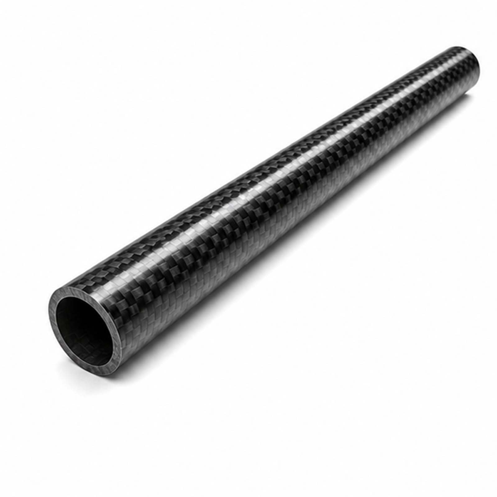 WOFDALY 1M Plain Weave Matte Carbon Fiber Tube Hollow Composite Rod for CNC Mechanical Engineering Robotics Structural Support,21mm*19mm