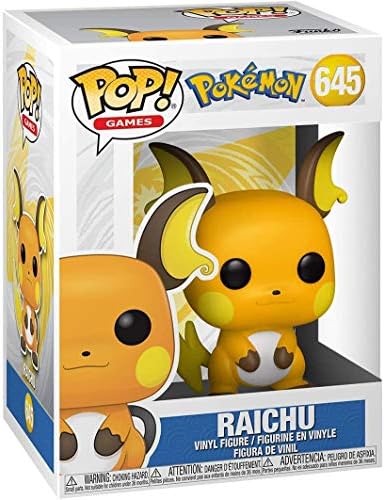 Funko Pop! Games Pokémon Raichu Figurine en vinyle avec étui de protection compatible Pop Box Funko Pop! Games Pokémon Raichu Figurine en vinyle avec étui de protection compatible Pop Box | Pop Pokemon | 2 Funko Pop! Games Pokémon Raichu Figurine en vinyle avec étui de protection compatible Pop Box | Pop Pokemon