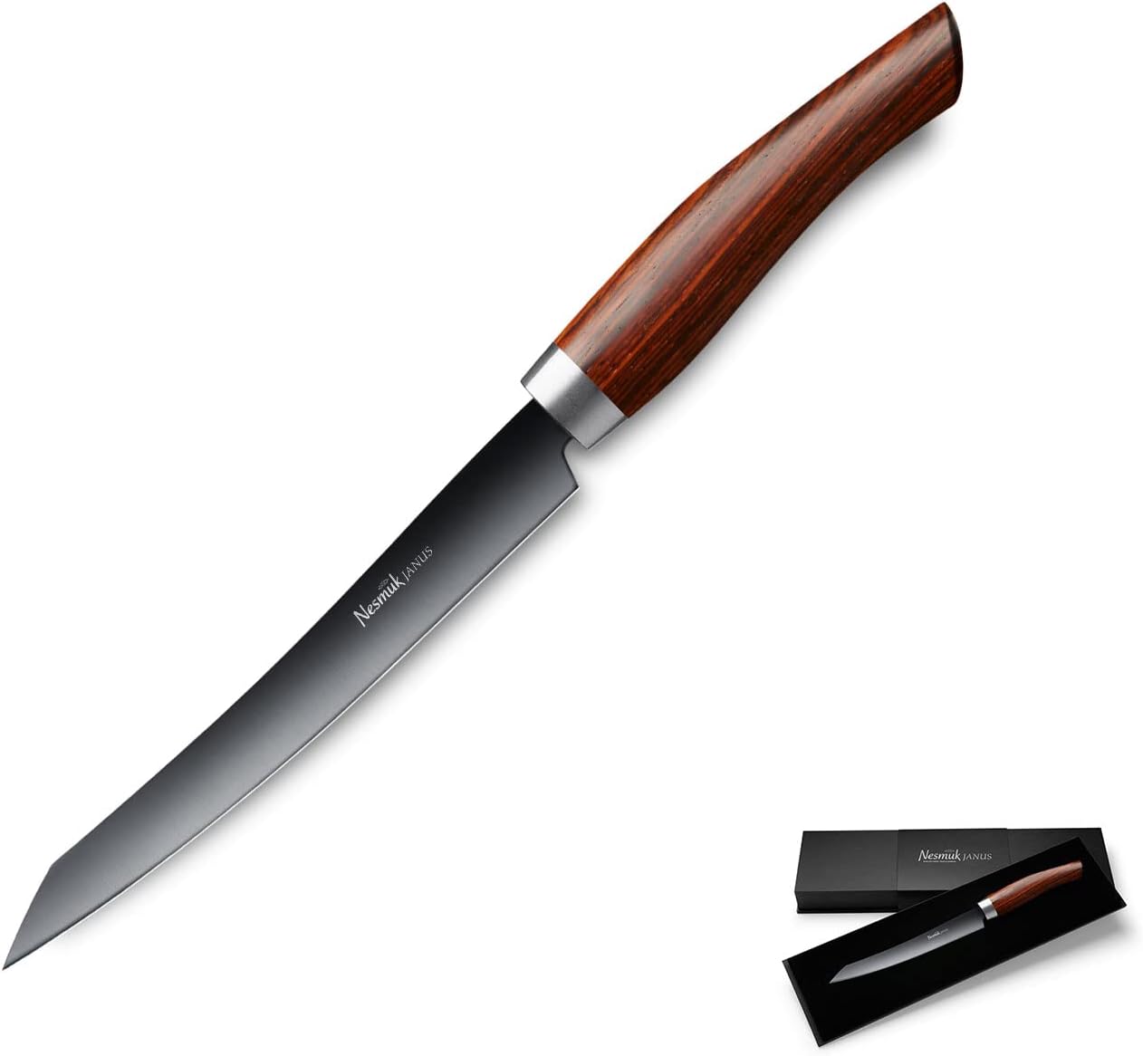 Janus Niobium Steel Slicer 160 MM - Makassar Ebony