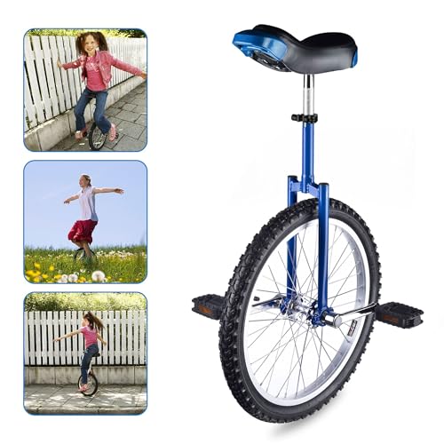 Image of AW 16 /18 /20 /24 Inch Wheel Outdoor Unicycle Adjustable Seat Exercise Bicycle | Fit Adults Kids Outdoor Sports Fitness Exercise, Various colors For Choice