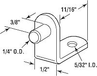 Vista 2 de Prime-Line U 10169 - Soporte de estante niquelado, 1/4 pulgadas, paquete de 8