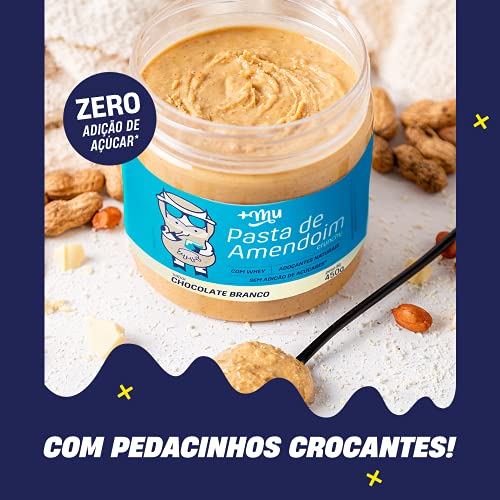 Mais Mu - Creme de Amendoim Crunchy - 450g - Chocolate branco