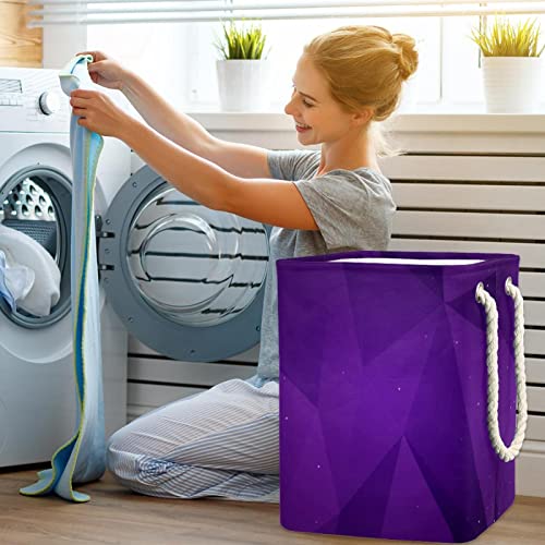 Panier à linge violet grand format bac de rangement vêtements - 7