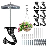 Aidoclip Ceiling Swag Hook Sets - Heavy Duty Hooks with Mounting Hardware for Hanging Plant, Ceiling or Extender Chains - Easy Install with Screws/Brackets