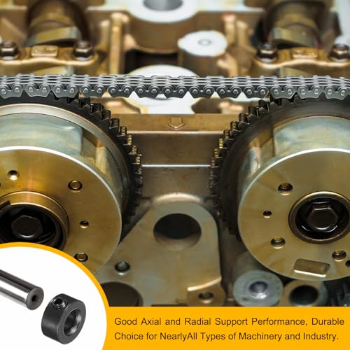 PATIKIL 8mm Bohrung Wellenkragen 16mm OD 8mm Dicke, 2 Stück Klemmring Madenschrauben Set Kohlenstoffstahl mit Gewindestift & Schlüssel für Automobilrobotik Maschinenbauin, Schwarz