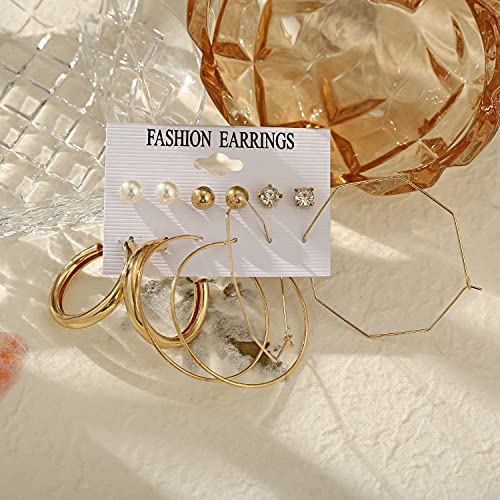 Image of Shining Diva Fashion Stylish Combo Metal Earrings for Women and Girls