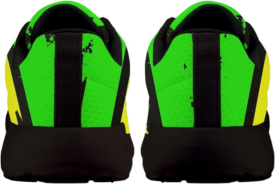 Sonzj-II Mens Rasta Reggae Shoes Womens Running Shoes Non Slip Fashion Walking Sneakers