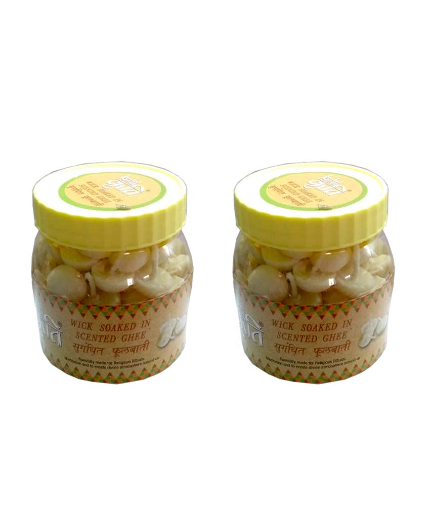 Kriti Creations Scented Ghee Wick, 100 Pcs in a Box -Set of 2, 200 Pieces