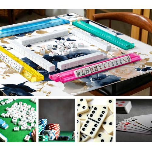 Tapete de Mahjong 33x33 pulgadas con bolsa portátil miniatura 3