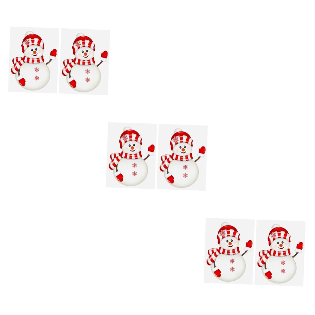 TOPBATHY 6 Blatt Aufkleber Für Weihnachtsfenster Dekorative Aufkleber Selbstklebende Fensteraufkleber Weihnachtszubehör DIY Weihnachtsfensteraufkleber Schneemann Fensteraufkleber