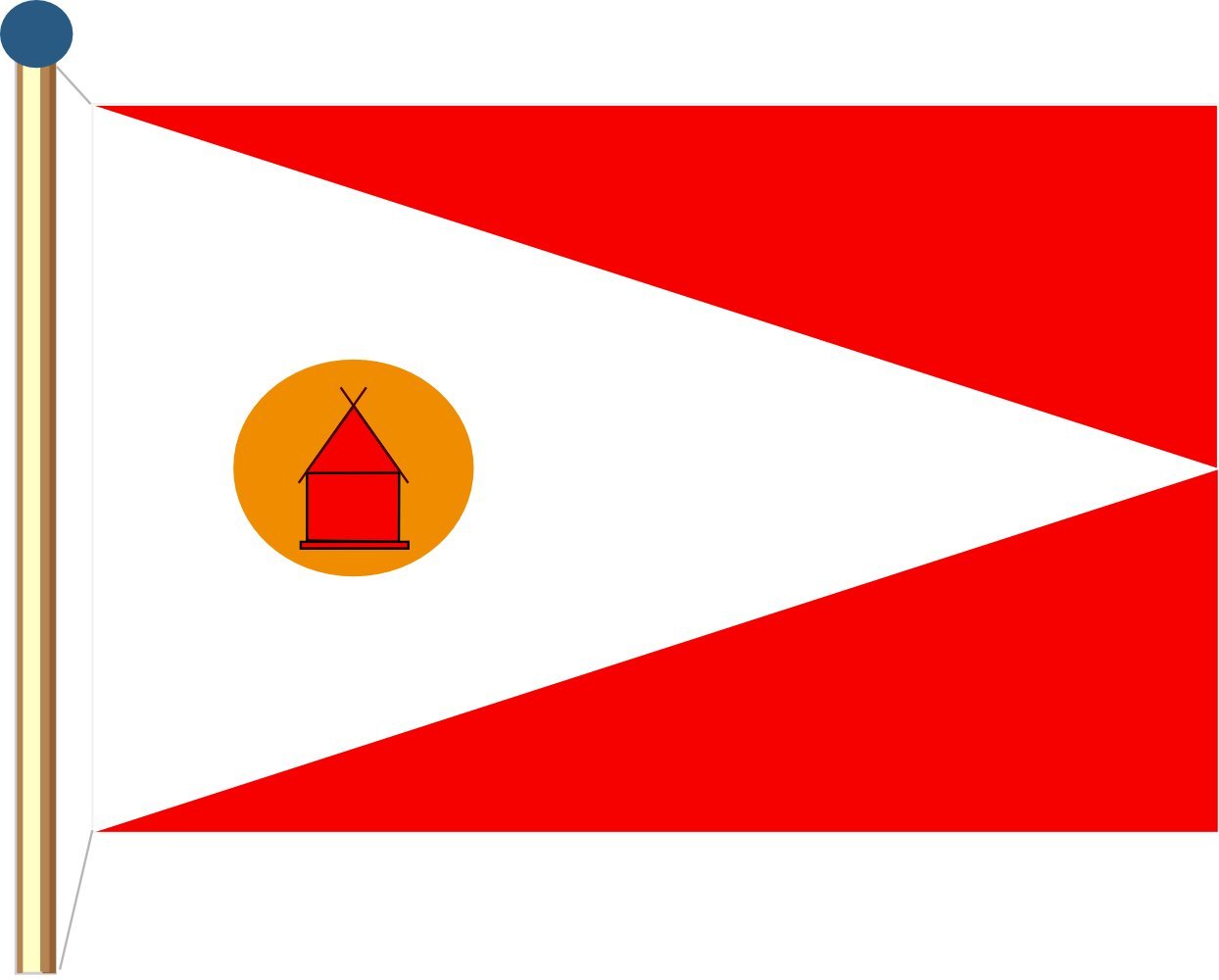 Drapeau Large Rova d Antananarivo Madagascar pavillon paysage grand format extérieur