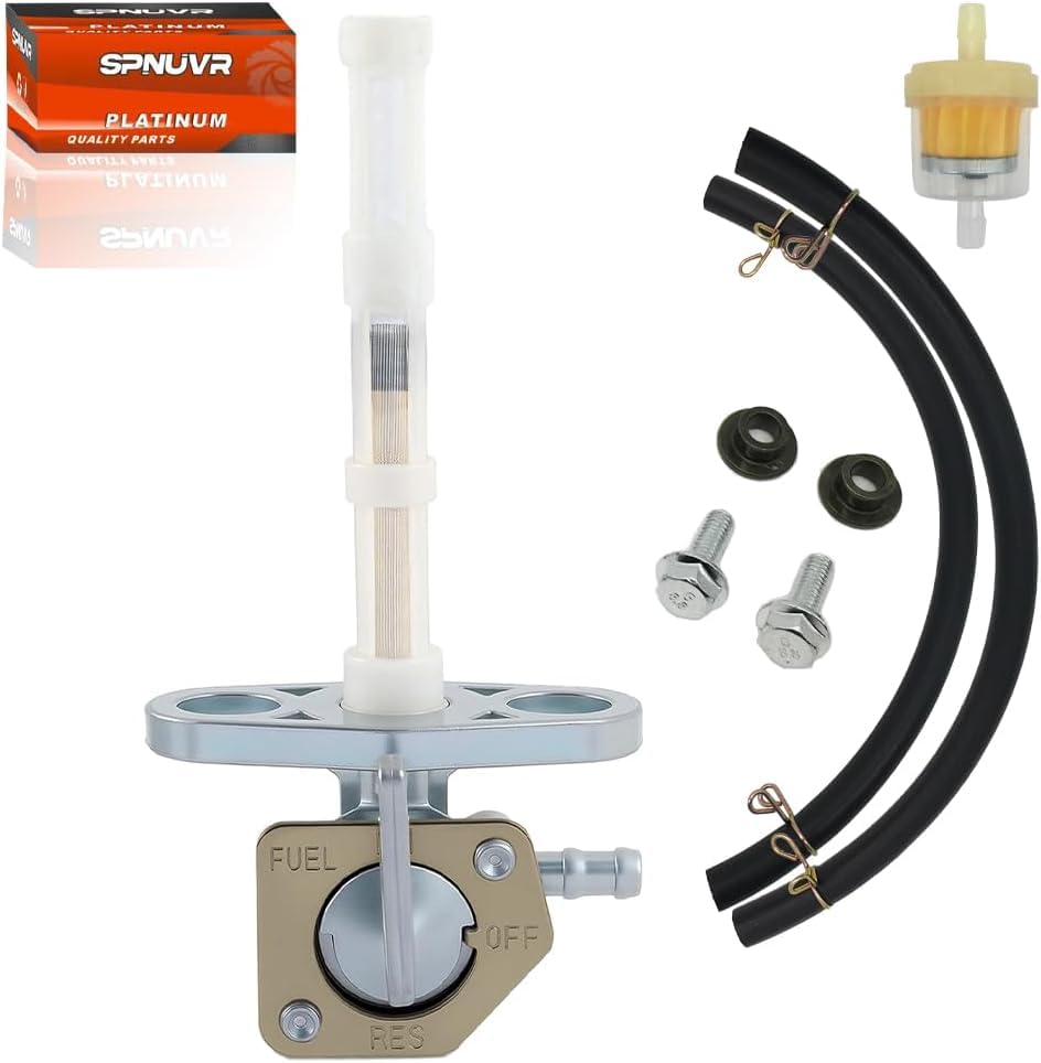 Image of Motorcycle Fuel Petcock Valve Compatible With Honda CRF50F 70F 80F 100F 150F 230F XR50R XR70R XR80R XR100R with Gas Oil Fuel Filter Tubing Fixed spring 16950-GCF-671 16950-GEL-701