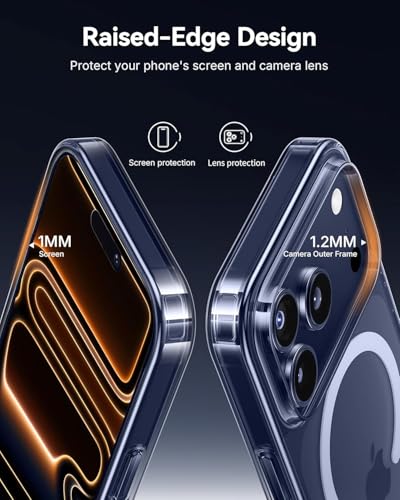 Image of DIZORO Crystal Clear Magnetic Compatible with iPhone 17 Pro Max Case with Anti-Yellow Anti-Scratch | Shockproof Transparent Cover