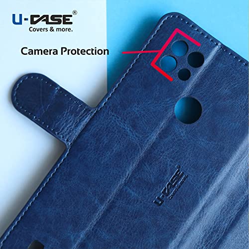 Image of U-Case Compatible with Oppo A78 4G Flip Cover | Leather Finish | Inside Pockets & Inbuilt Stand | Shockproof Wallet Style Magnetic Closure Back Cover Case