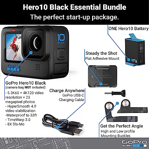 GoPro HERO10 Black- E-Commerce Packaging - Waterproof Action Camera with Front LCD & Touch Rear Screens, 5.3K60 Ultra HD Video - Image 3