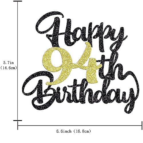Image of Klionjor 94th Happy birthday cake topper happy cake decoration 94th birthday party decoration gift plugin (94)