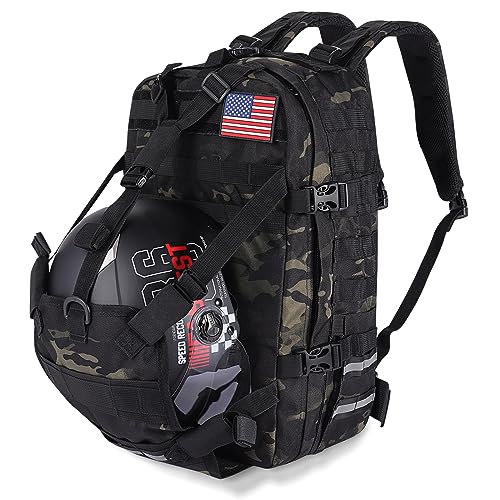 Motorcycle Cycling Helmet Backpack, Large Capacity Waterproof Helmet Holder, Storage Bag Hiking Backpack
