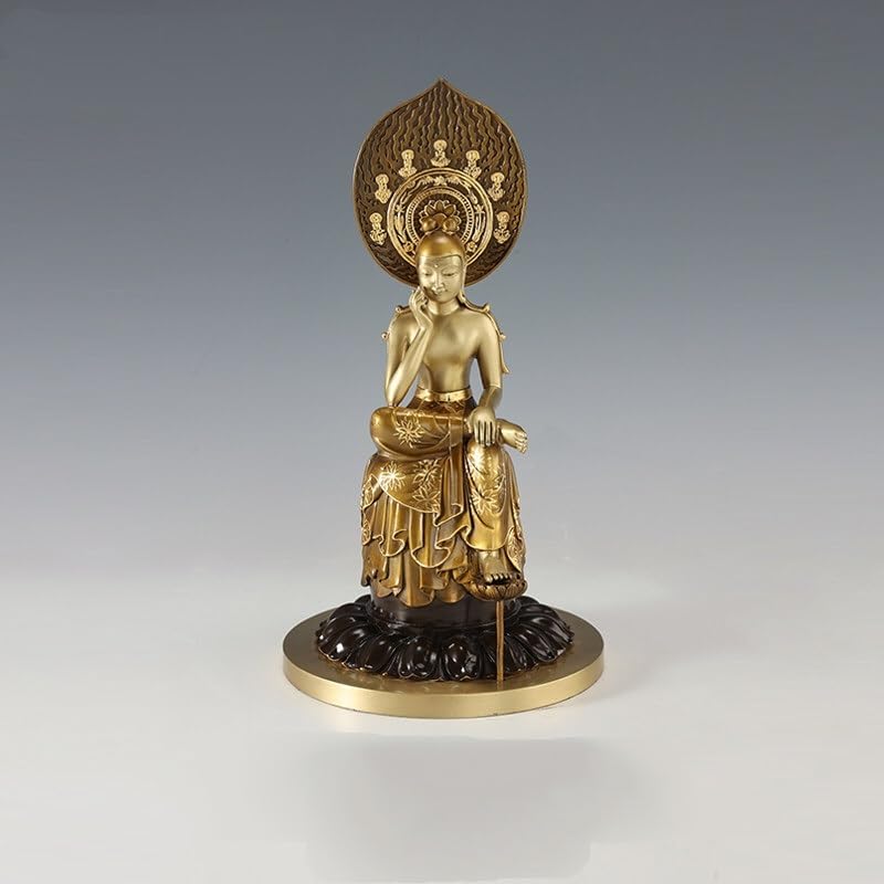 Amazon｜【弥勒菩薩】真鍮製 仏像 弥勒菩薩半跏思惟像 高32cm(B)｜仏像