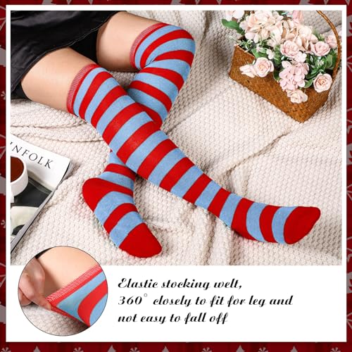 Image of Geyoga Arm Warmers Leg Warmers Striped Thigh High Socks Fingerless Gloves Stockings Christmas Halloween
