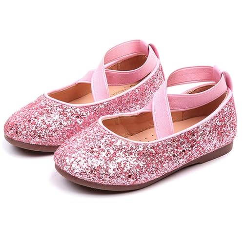 Toddler Little Girls Glitter Dress Shoes Slip On Ballet Mary Jane
