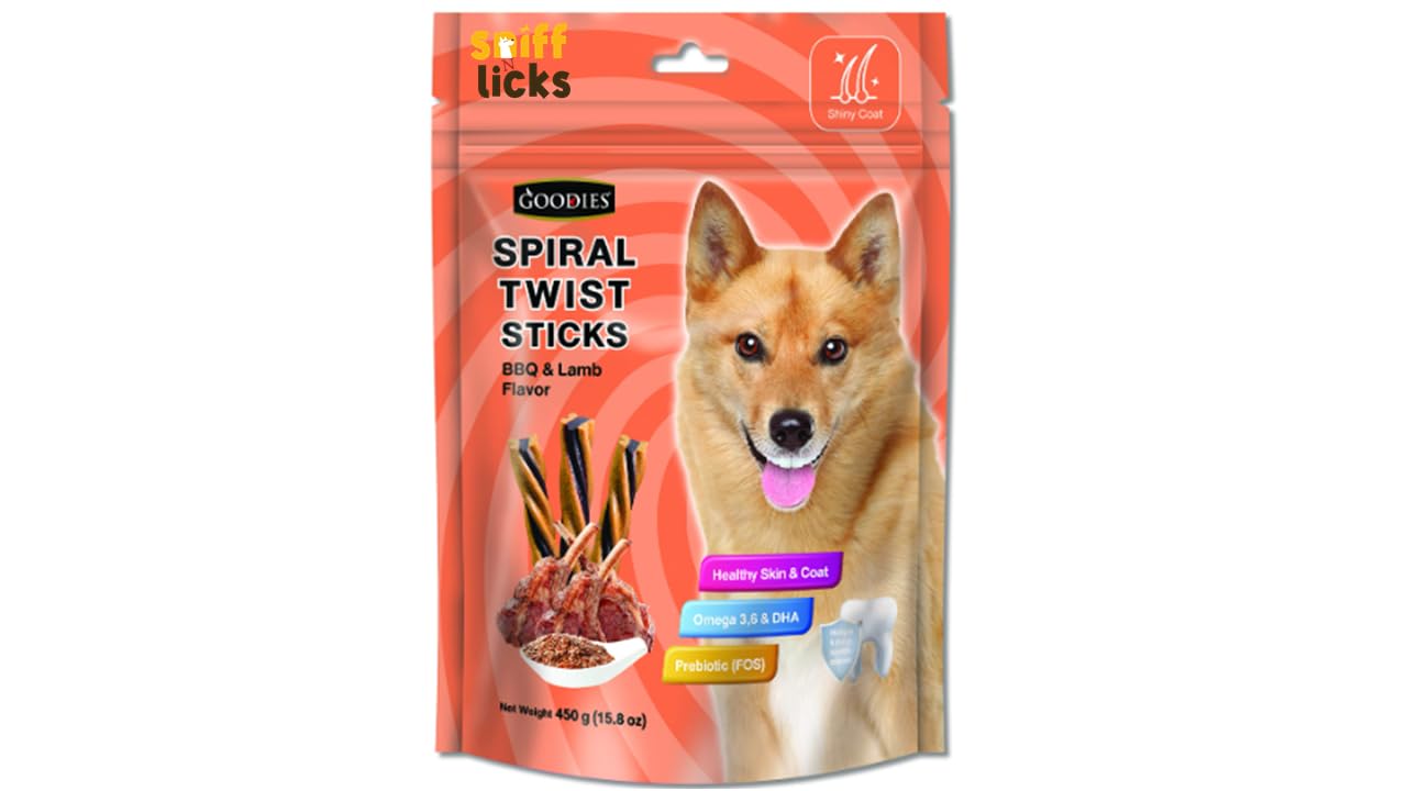 Goodies Dog Energy Treats Spiral Twist Stick Chicken BBQ & Lamb Flavor 98% Healthy Snack & Training Treat, Best for Dog (2 x 450g) by Sniff N Licks with Free Jerhigh Treat 20g (B0CVL5V93W) Amazon Price History, Amazon Price Tracker