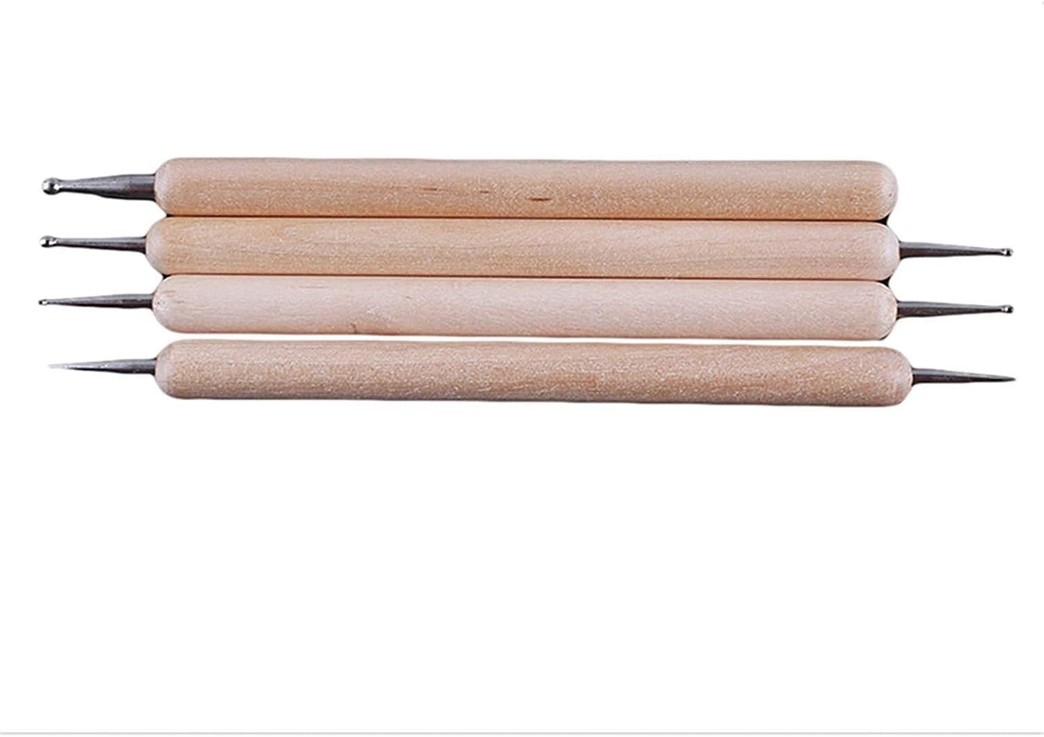 Labriciyon 4 Pcs Embossing Stylus Set with Different Size Double End Tracing Dotting Tool Stylus for Carbon Transfer Paper Painting, Pottery Clay