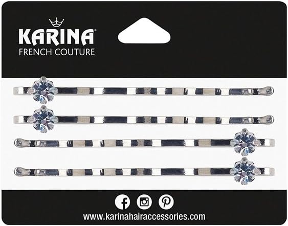 Karina Brilliance Bobby Pins, Silver