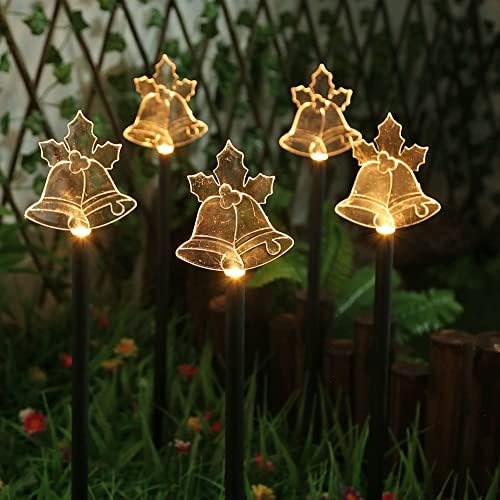 Tdbest 5 Stück Solar Weihnachtslichter Außen, Solar Lichterkette LED