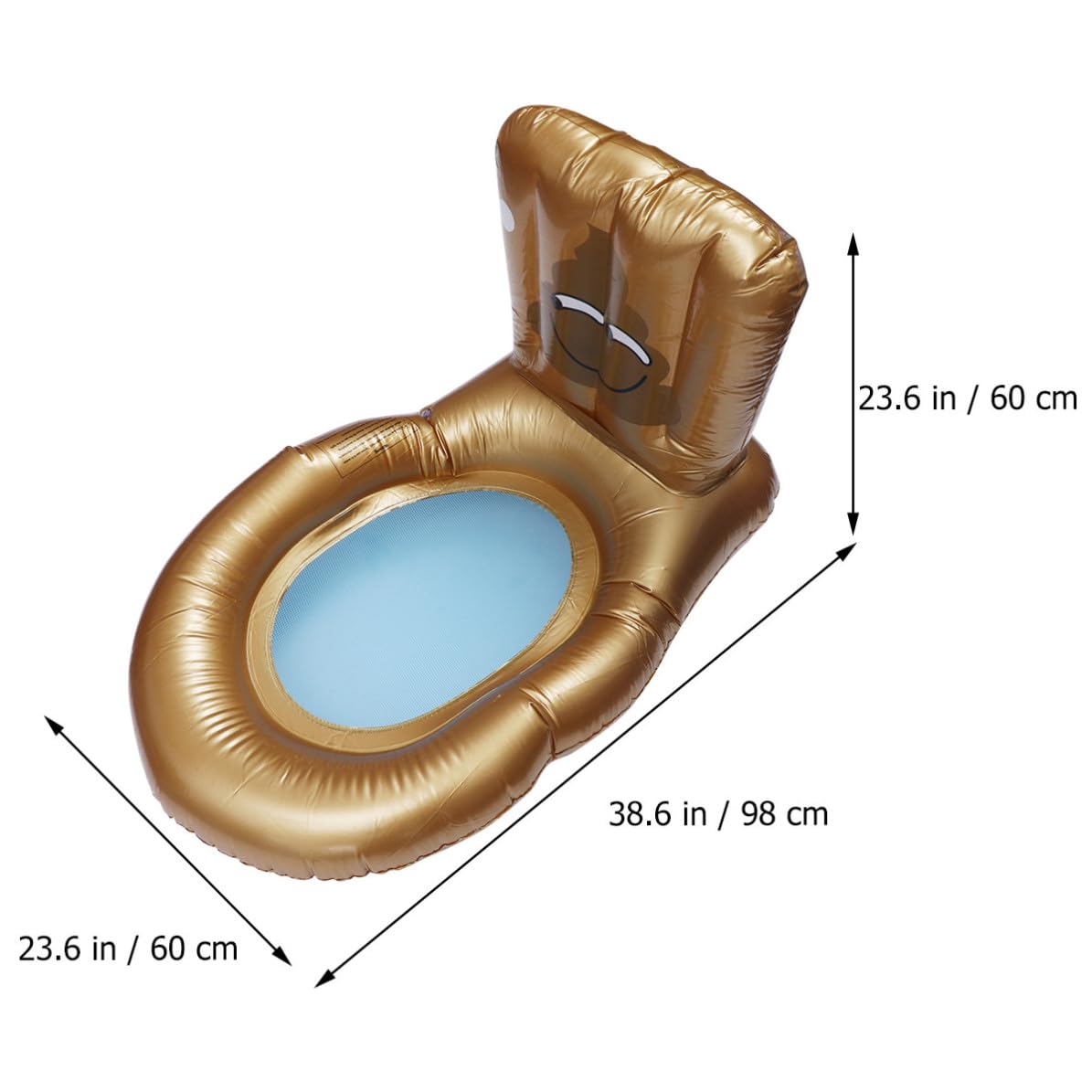 Aufblasbarer Kreativer Schwimmring in Toilettenform aus PVC mit Luftbefüllung und Sicherem Design für Poolpartys und Urlaubsfreuden von Frauen und Männern