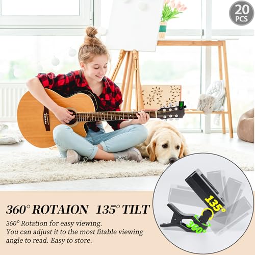 Image of Guitar Tuner Clip On Ukulele Tuner 20 Pack for All Instruments Guitar Bass Ukulele Violin banjo Tuners