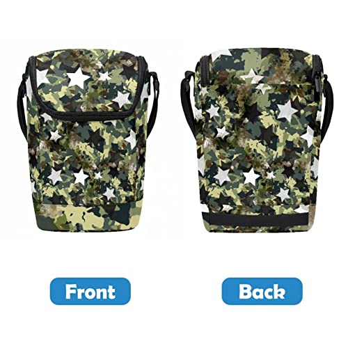 Lonchera de camuflaje con estrellas para colegio excursiones y viajes 5