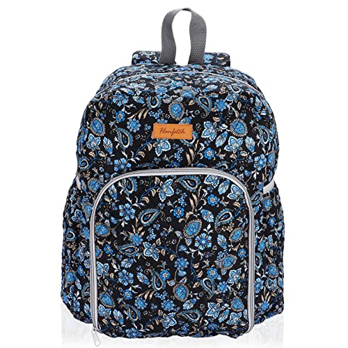 Hanfetch Yarn Storage Organizer Knitting Bag Backpack - Large Size with Grommets, Portable Crochet & Knitting Accessories Bag (Paisley)