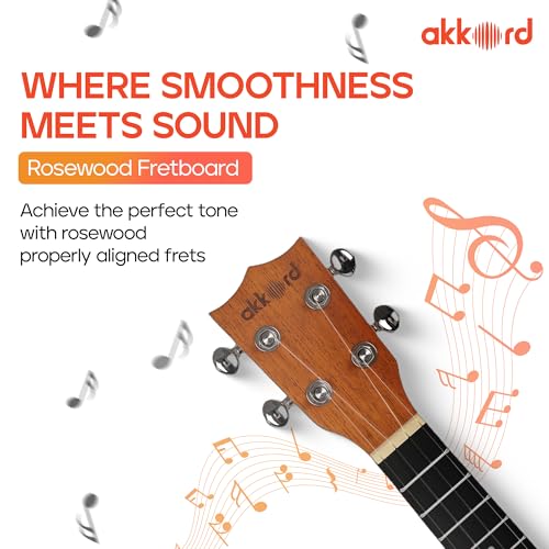 Akkord Mahagony Wood Soprano 21" Ukulele Super Combo- with Gig-Bag, Tuner, Strap, Fluorocarbon String Set and Capo - Image 4 thumbnail