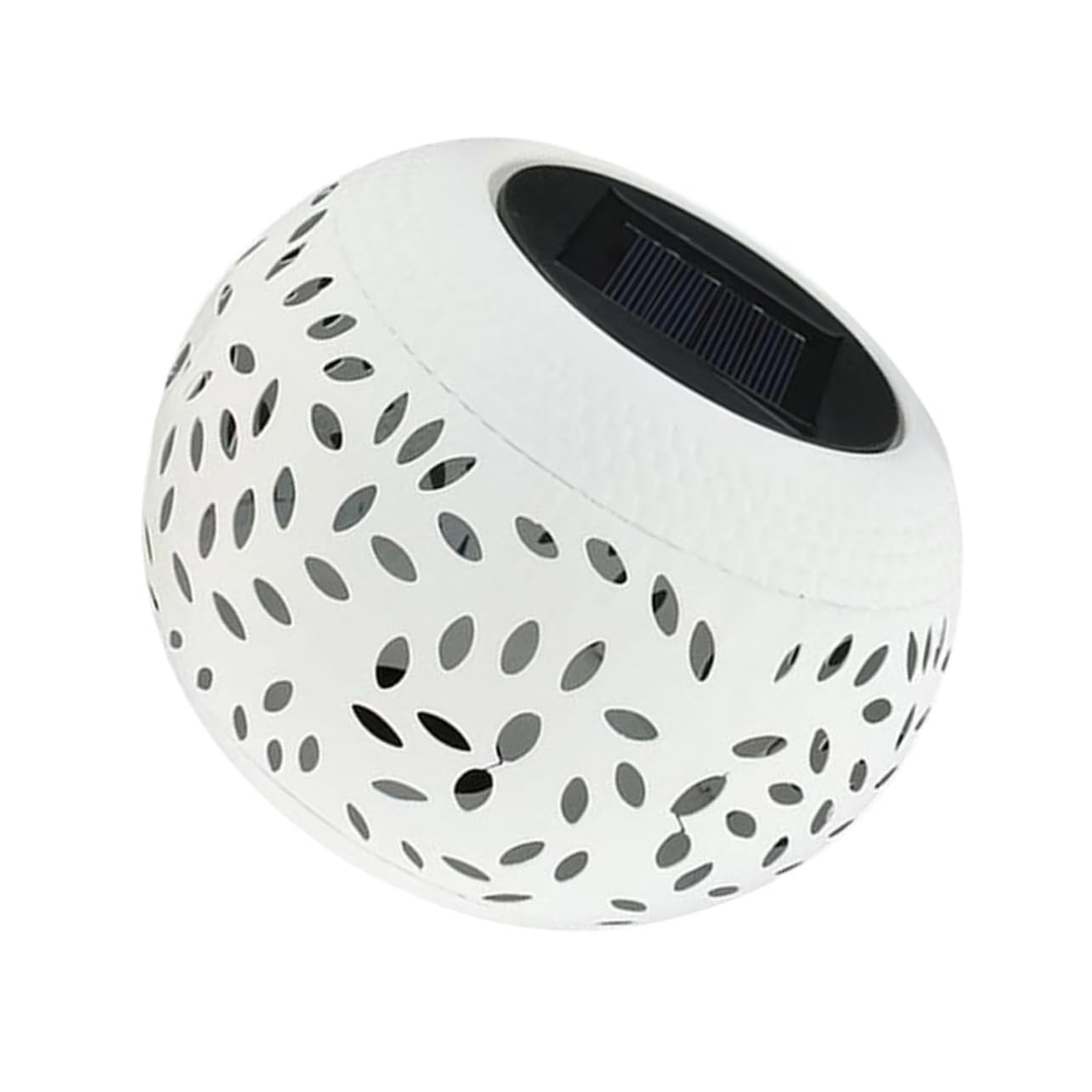 BESPORTBLE Lámpara Solar Diseño Hueco Original de Hierro Blanco para Exteriores Luz Decorativa Energía Solar para Jardín y Espacio al Aire Libre