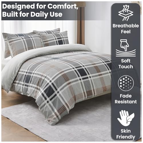 Parure de lit réversible lit simple GC Gaveno Cavailia avec taies d'oreiller assorties