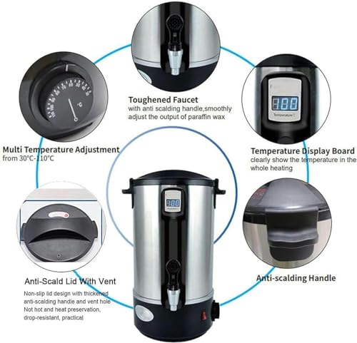 Machine Électrique À Faire Fondre La Cire pour La Fabrication De Bougies Maison, Kit De Fabrication De Bougies Intelligent Et Professionnel, Parfait pour Les Loisirs Créatifs，35 l