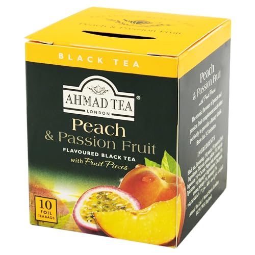 Ahmad Tea London Chá Preto Peach & Passion Fruit 10 Saquinhos De ...