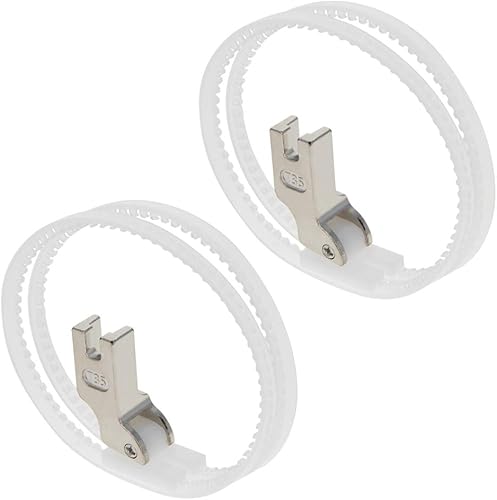 Miniatura 10 de Othmro 1 unids #T35 máquina de coser doble anillo prensatelas de plástico y acero para coser máquina de coser industrial prensatelas con bisagras