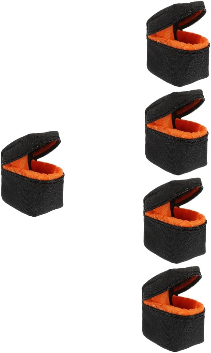 VILLCASE 5pcs Camera Lens Pouch for Travel Padded and Protective Zippered Lens Bag Shockproof Design Compact and Lightweight Storage for and Mirrorless Cameras